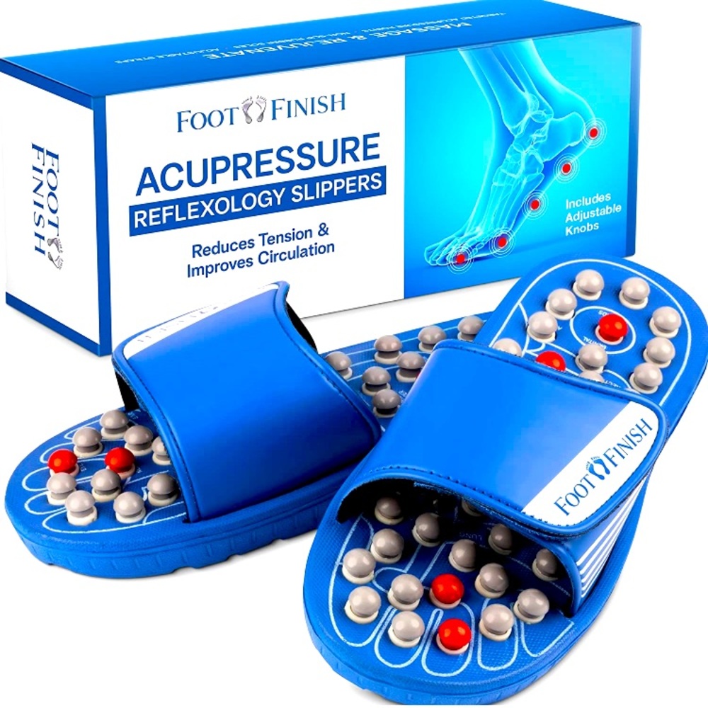 Plantar Fasciitis Relief Acupressure Slippers - Reflexology Foot Massager size M